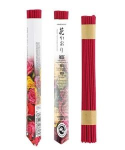 Japanese incense (short scroll): Rose, 35 sticks